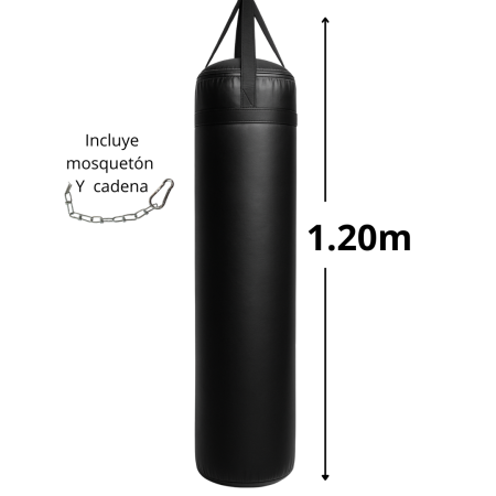 saco de boxeo con relleno de 1.20 metros tipo cuero