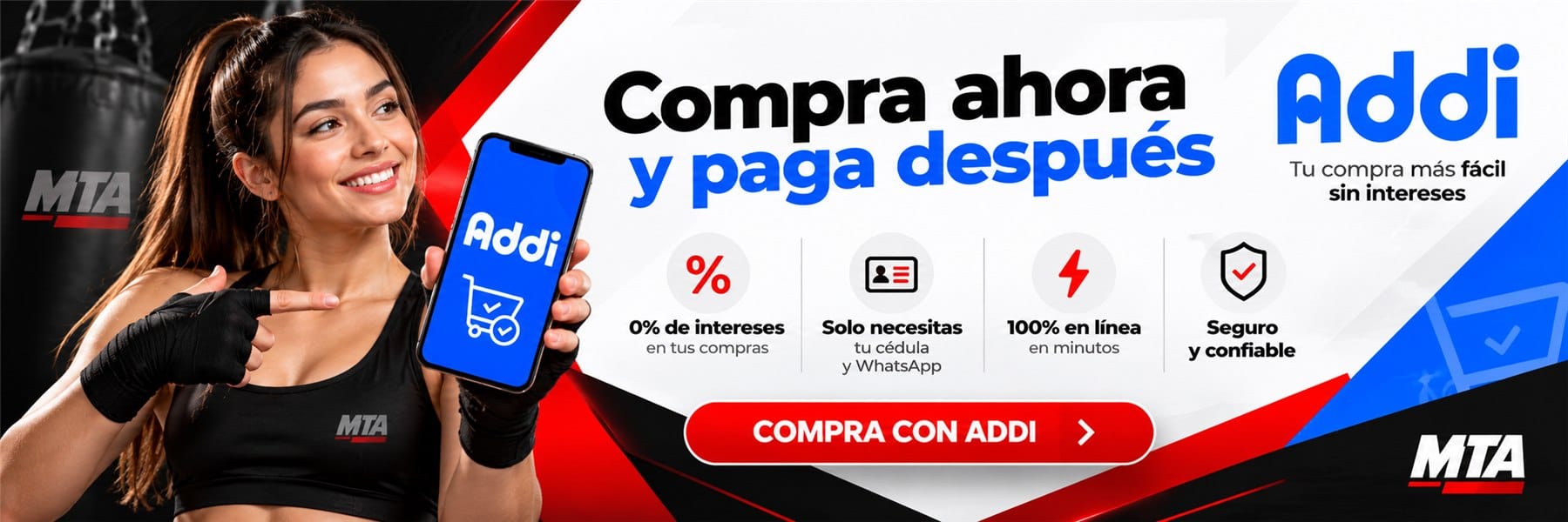 Compra ahora y paga después con Addi en MTA Tienda Online